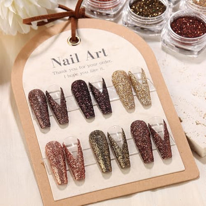 6 Colors Holographic Nail Art Glitter
