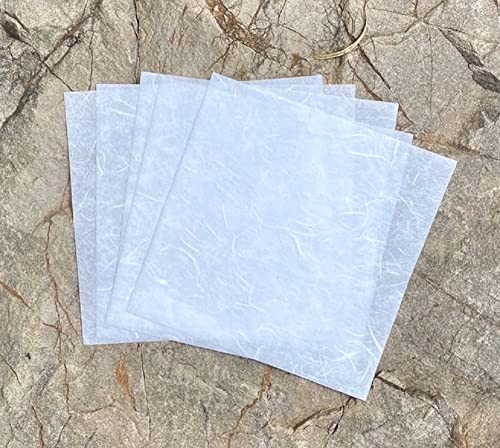 Natural Fiber Mulberry Paper Sheets 6 x 6 Inches (50 Count)