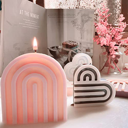 2 Pack Heart Shape Candle Molds