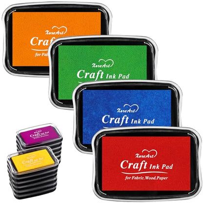 Large Finger Ink Pads for Kids Washable Craft Ink Stamp Pads
