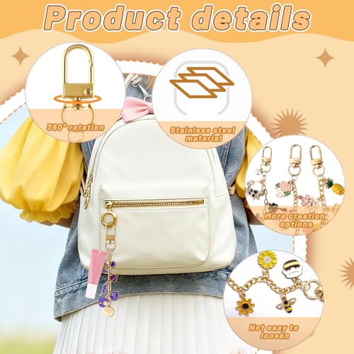 52 Set Lip Gloss Keychain Making Kit with Gift Packaging Supplies (52 Count)