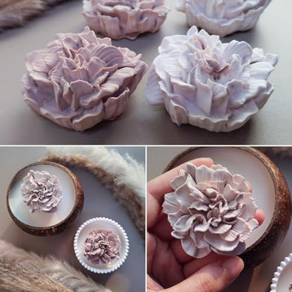 2PCS Carnation Flower Candle Molds (2 Count)