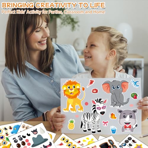 48 Make A Safari Animal Sticker Sheets (48 Count)