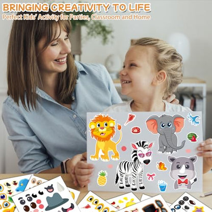 48 Make A Safari Animal Sticker Sheets (48 Count)