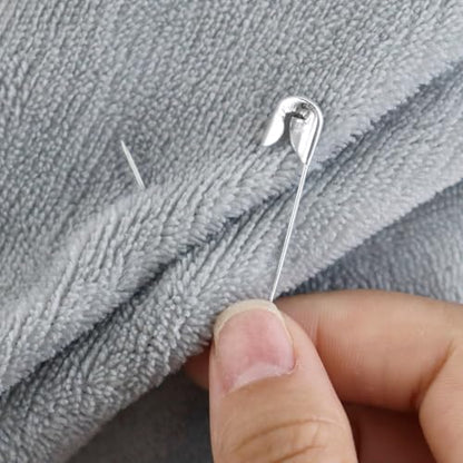 100 Pack Silver Safety Pins Assorted (100 Count)