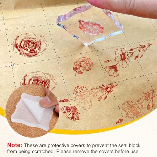 4 Sheets Clear Stamps with 2 Blocks (6 Count)