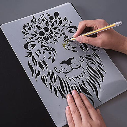 10 Pack 7.5 Mil Blank Stencil Sheets 12 x 24 inch Mylar Sheet Milky Translucent PET Blank Stencil Making Sheet Blank Mylar Templates for DIY Art Craft (10 Count)