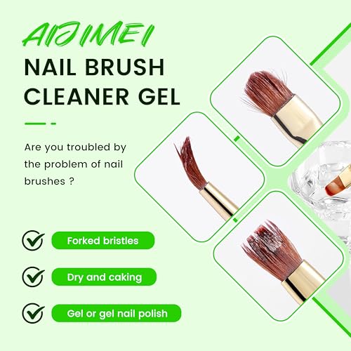 Nail Brush Cleaner 120ml Acrylic Nail Brush Cleaner kit for Efficient Nail Art Brush Cleaning Quick Gel Removal Suitable for Professional and Home (2 Fl Oz)