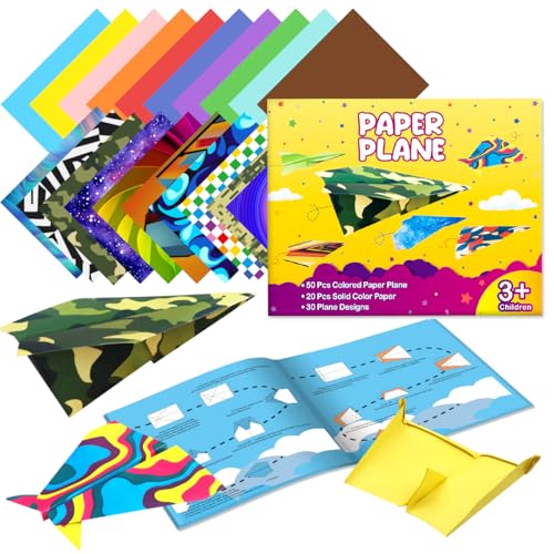 70 Airplane Origami Paper
