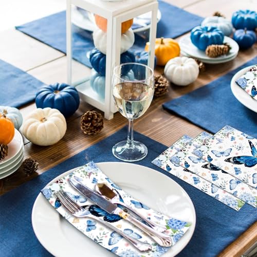 60 Pack 3 Styles Floral Napkins