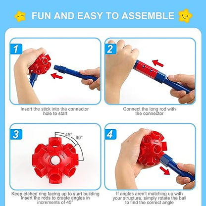 Fort Building Kit for Kids (100 Count)