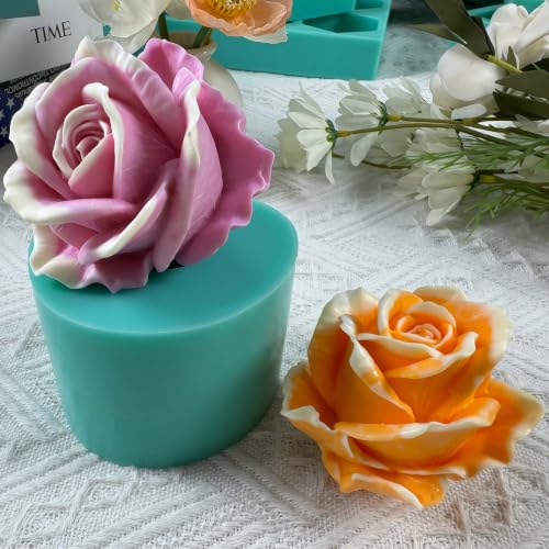 3D Realistic Rose Flower Silicone Mold