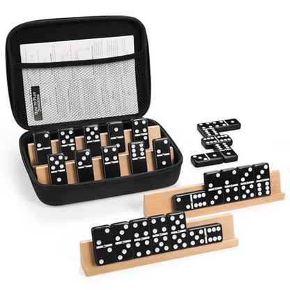 Jumbo Dominos Set for Adults with 4 Wooden Racks