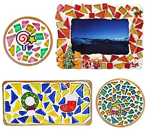 500g Mixed Color Irregular Crystal Mosaic Tiles (17.6 Ounce)