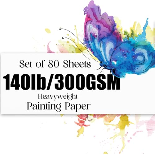 Watercolor Paper 8.5x11 inches 80 Sheets (80 Count)