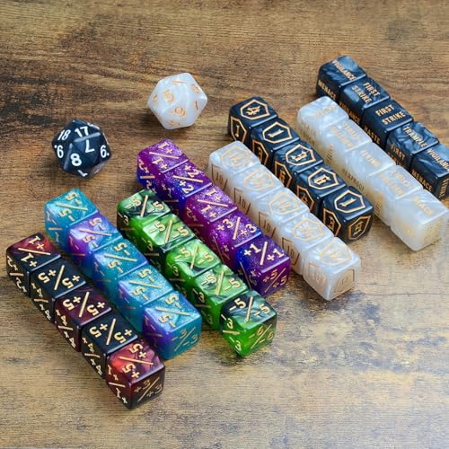 62 PCS MTG Dice Counters Set Keyword Tokens Abilities Life Counter 1 (62 Count)