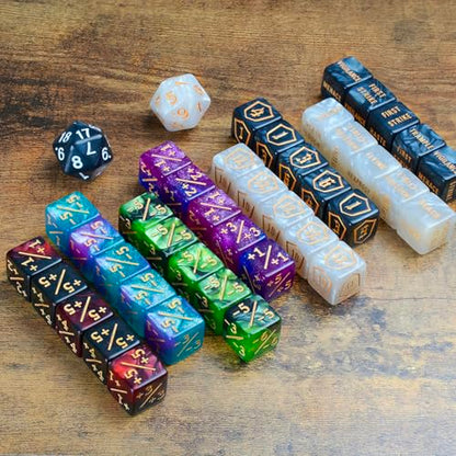 62 PCS MTG Dice Counters Set Keyword Tokens Abilities Life Counter 1 (62 Count)