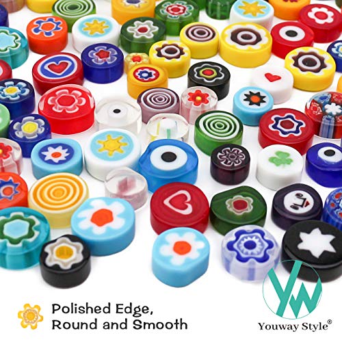 Millefiori Mosaic Tiles for Crafts (125 Count)