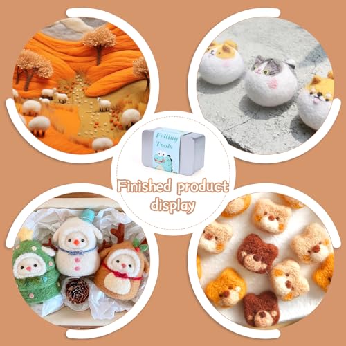 70 Pcs 4 Sizes Felting Needles Tool Kit with Needle Felting Pad