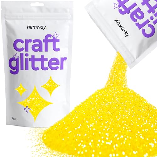 Craft Glitter Fluorescent Yellow 100g Fine Glitter (3.5 Ounce)