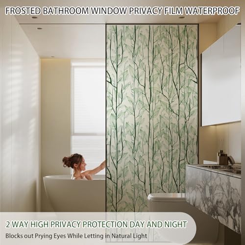 Window Film Privacy Decorative Window Clings 29.5'' x 118.1''