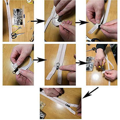 252Pcs Zipper Repair Kit Replacement Pulls Bags Jackets Luggage (252 Count)