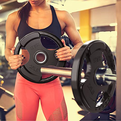 Olympic Rubber Grip Weight Plates (6 Count)