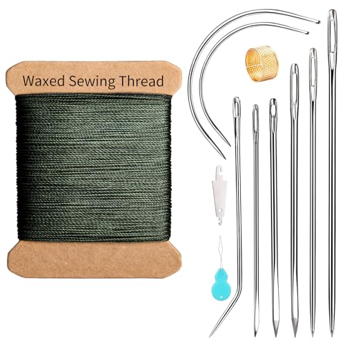 Waxed Thread 32 Yard 0.55mm Round Heavy Duty Leather Thread (9 Count)