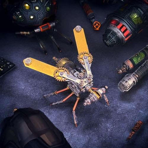 3D Metal Puzzle Insect Bug Mechanical Fly Model Steampunk Sculpture DIY Projects Making Kit Arts and Crafts Metal Building Science kit