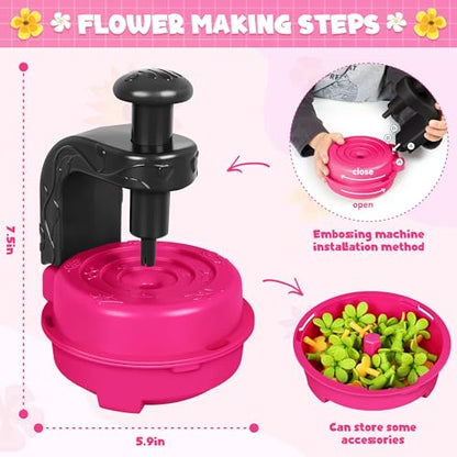 Magenta DIY Fabric Flower Bouquet Kit