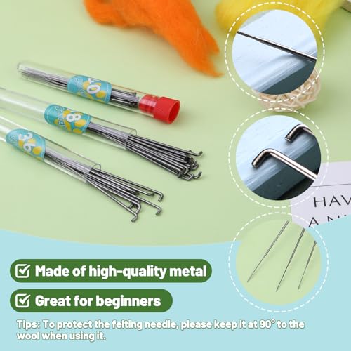 40 Pcs Needle Felting Tools Felting Needles Kit Wool Supplies (40 Count)