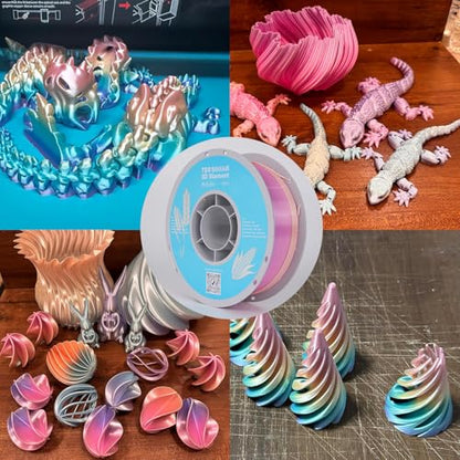 Silk Rainbow PLA 3D Printer Filament (35.274 Ounce)