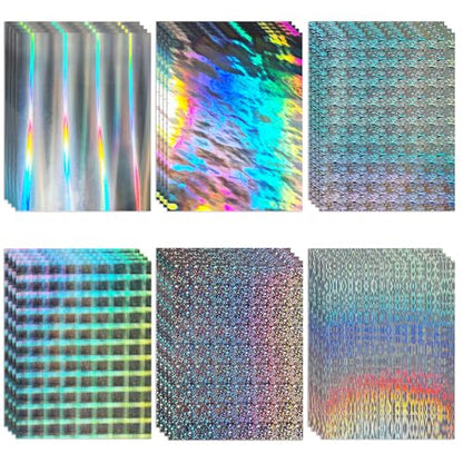 24 Sheets Holographic Cardstock 8.5 x 11 Inch (24 Count)