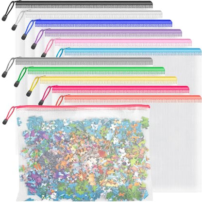 12 Pack A4 Reusable Mesh Zipper Bags (12 Count)