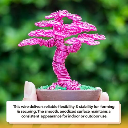 22 GA Turquoise Pink Assorted Anodized Aluminum Craft Wire (450 Foot)