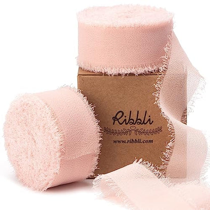Blush Pink Chiffon Ribbon (60 Foot)