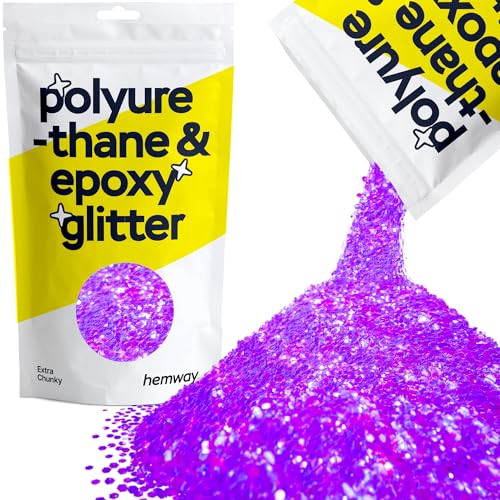Resin Glitter Fluorescent Purple 100g Extra Chunky (3.5274 Ounce)