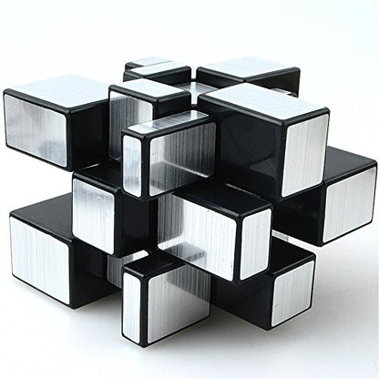 Mirror Speed Cube 3x3 Magic Cube Puzzle Brain Teaser Game Silver