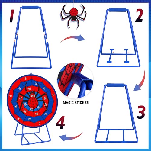Large Double Sided Kids Dart Board with Stand (18 Count)
