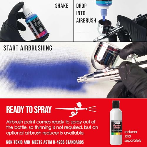 Opaque Bright Red Acrylic Airbrush Paint