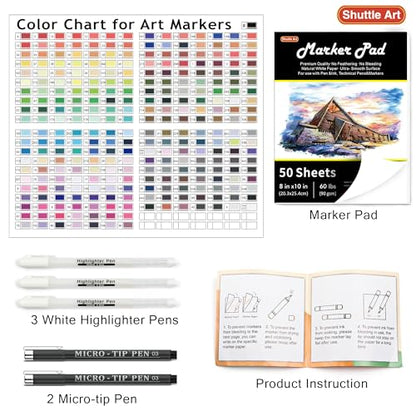 280 Colors Dual Tip Alcohol Based Art Markers (280 Count)