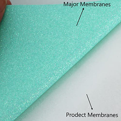 Glitter Fluorescent Light Blue HTV Heat Transfer Vinyl Rolls