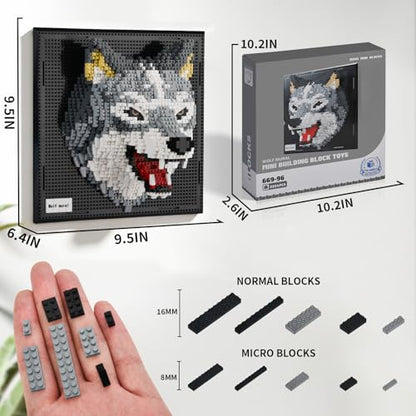 Wall Art Wolf Building Sets for Adults