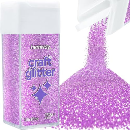 Craft Glitter Shaker Lavender Purple 130g Ultrafine (4.5 Ounce)