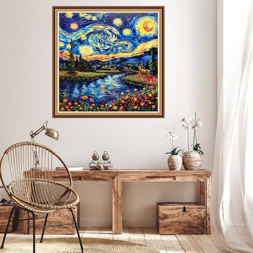 Stamped Cross Stitch Kits for Beginner Embroidery Kits for Beginners Adults DIY 11CT Cross Stitch Patterns Needlepoint Kits Crossstitching Kits