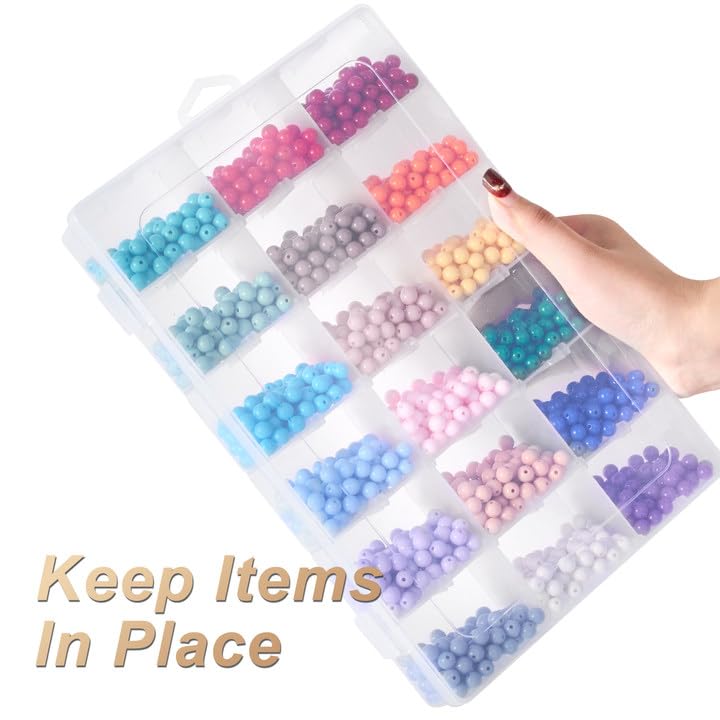 18 Grids Large Plastic Organizer Box with Adjustable Dividers