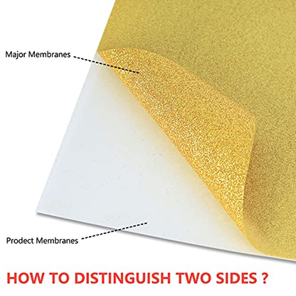 Glitter Gold Heat Transfer Vinyl HTV Rolls