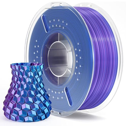 Silk PLA 3D Printer Filament 1.75mm Blue Purple 1KG