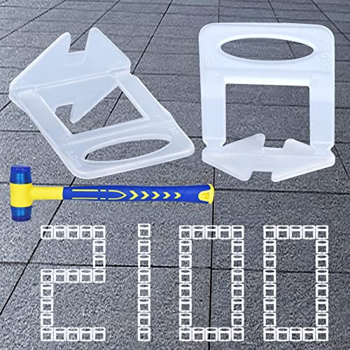 Tile Leveling System Clips Spacers Tile Leveler Clips DIY Tile Leveler Spacers 2100 Pcs 1 (1000 Count)
