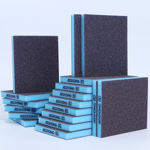 18pcs Sanding Sponge 80 grit Soft Sanding Block Washable and Reusable (18 Count)
